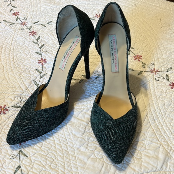 Kristin Cavallari Chinese Laundry Women’s Stilettos size 9.5 Green Faux Reptile - Picture 3 of 8